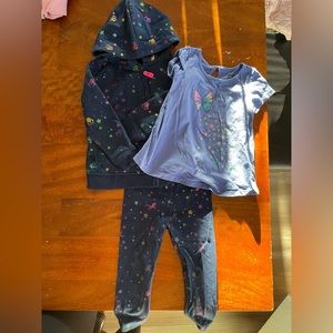 Iridescent rainbow matching suit